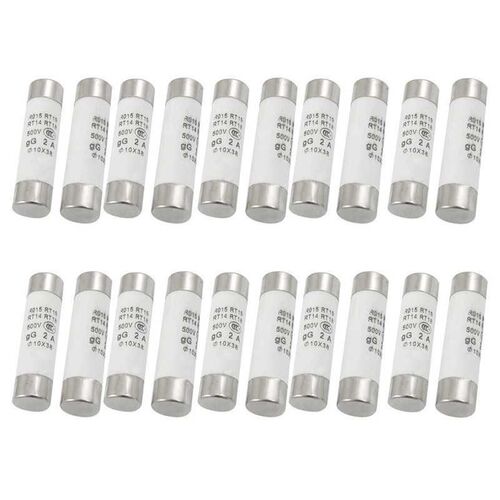 20 Pcs 500V 2A Cylinder Cap Ceramic  Blow Fuse Links 10x