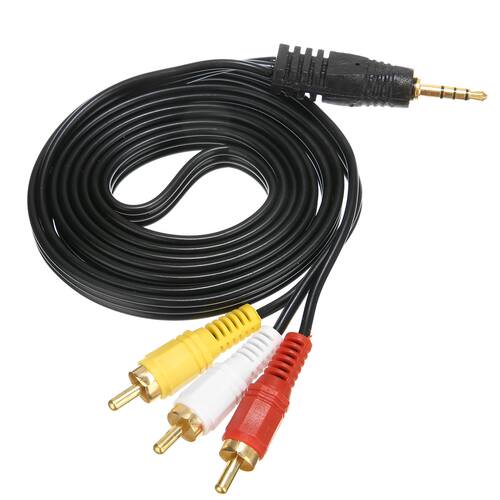 Onsale 1pc 150CM 3.5mm Jack Plug to 3 RCA Adapter Cable Male