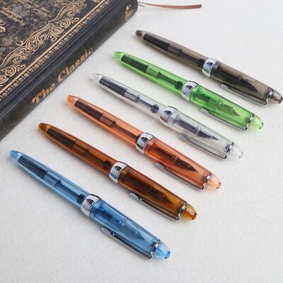 JINHAO 992 Transparent Fountain Pen 0.5mm Stationery Supplie
