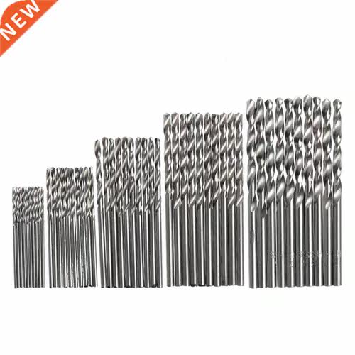 50Pcs 1/1.5/2/2.5/3mm High Speed Steel Titanium Plated Twist