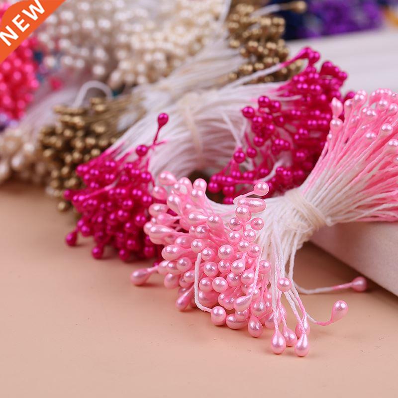 300pcs Multi colors Pearl Stamen Sugar Handmade Artificial F - 实物图
