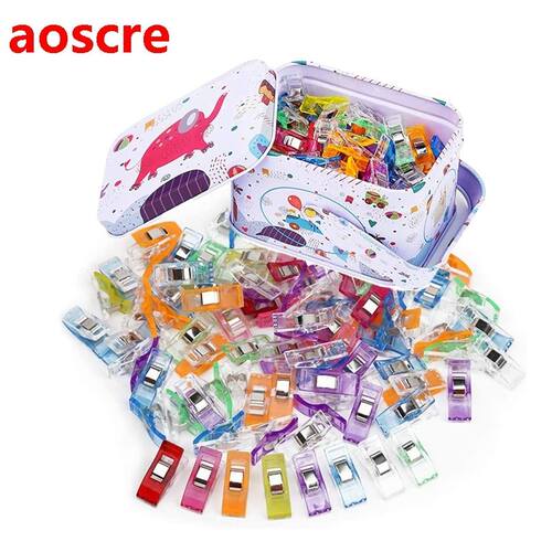 Kaobuy 100 Pcs Mini Sewing clips Multicolor Quilt Binding Pl