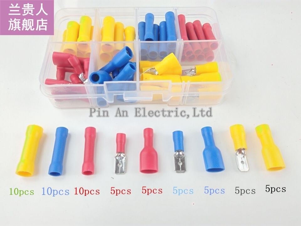 60pcs/BOX DIY Splice Wire Connectors Insulated Male Female C