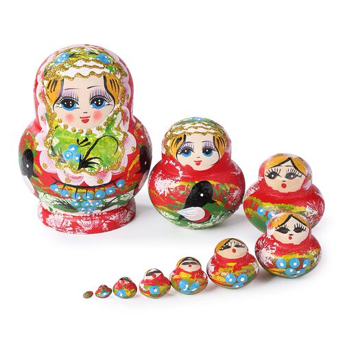 10-Layers Russian Nesting Dolls Matryoshka Dolls Lovely Wood