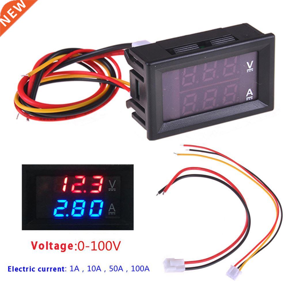 Digital Red LED Voltage Meter DC100V 10A Voltmeter Ammeter B