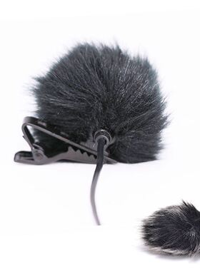 Black Fur Windscreen Windshield Wind Muff For Lapel Micropho