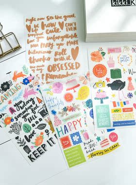 Happy Rub on ers set for Scrapbooking/ Happy Planner/ Card M