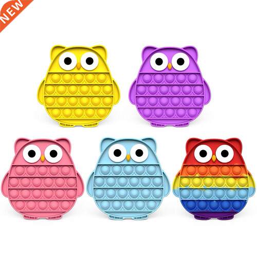 Owl Shape Push Bubbles Sensory Toy Portable Novelty Stress R