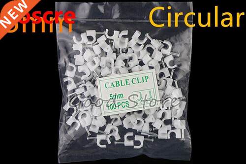 100 pieces/lot round 5mm bag Nail wire clip plaic buckle l