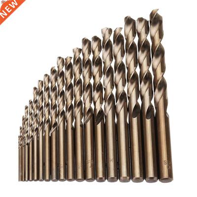19pcs 1-10mm HSS M35 Cobalt Twist Drill Bit Set for Metal Wo