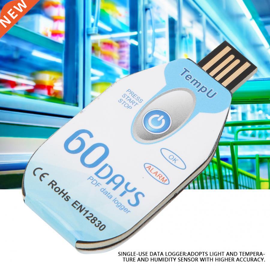 Temperature and Humidity Data Logger Single Use PDF Report U