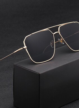 Vintage Oversized Sunglasses Men polygon Anti-Reflective Mir