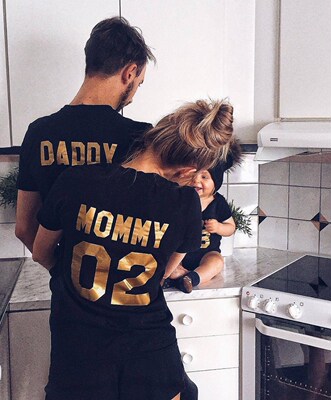 Family Matching Clothes  Family Look Cotton T-shirt DADDY MO