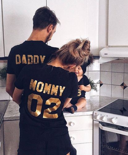 Family Matching Clothes  Family Look Cotton T-shirt DADDY MO
