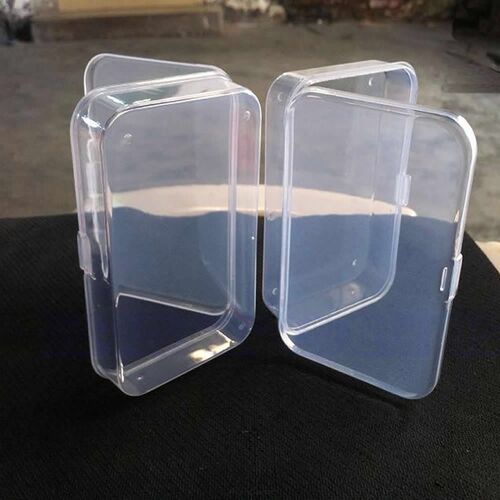2Pcs Plastic Clear Transparent With Lid Collection Container