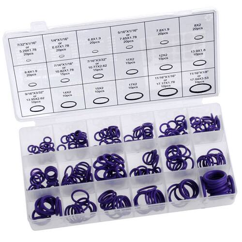 270 Pcs 9 Sizes Kit Conditioning HNBR O Rings Car Vehicle Re