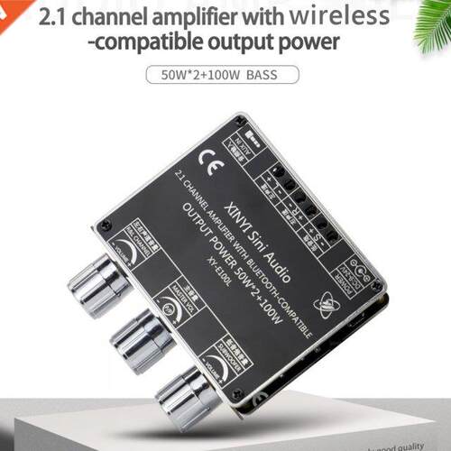 XY-E100L 50W*2+100W 2.1-Channel Dgtal Power Amplfer Blue