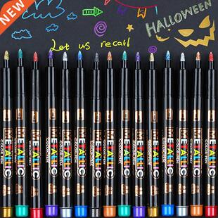 8Color Metallic Water Paint Metal Marker Pen Permanent Drawi