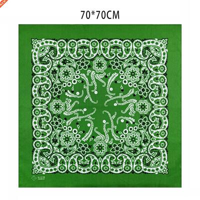 68cm Scarf 100% Cotton Print Paisley Bandana Hair Scarf For