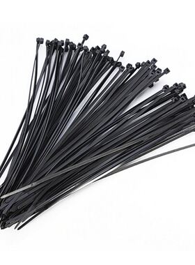 100PCS Self-locking Plastic Nylon Tie Black Cable Tie Fasten