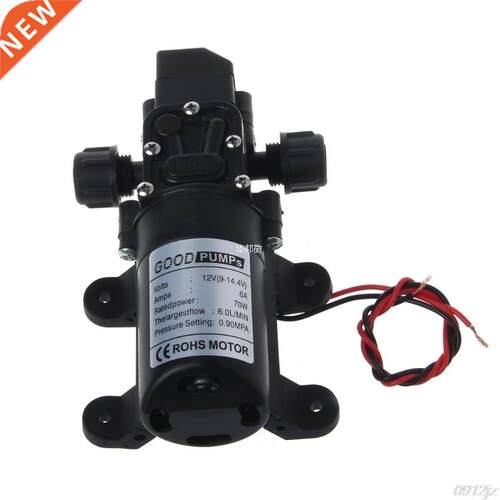 DC 12V 130PSI 6L/Min Water High Pressure Diaphragm Self Prim