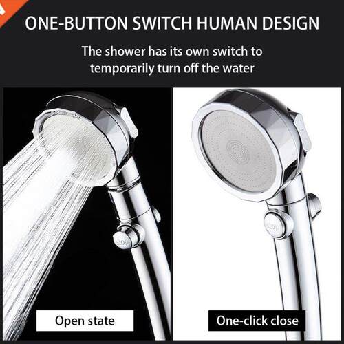Shower Sprayer High Pressure Shower Head Adjustable ABS Bath