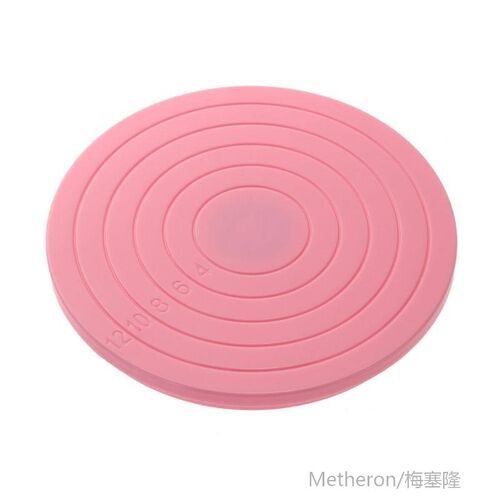 14cm Plastic Cake Plate Turntable Rotating Anti-skid Round C