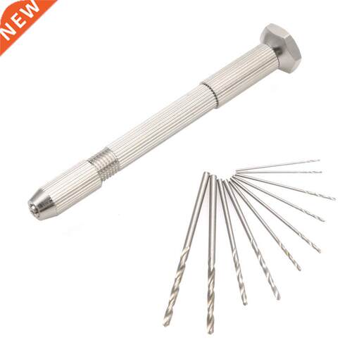 Mini 0.5-2.5mm Hand Chuck +10pcs Twist Drills Rotary Tool L2