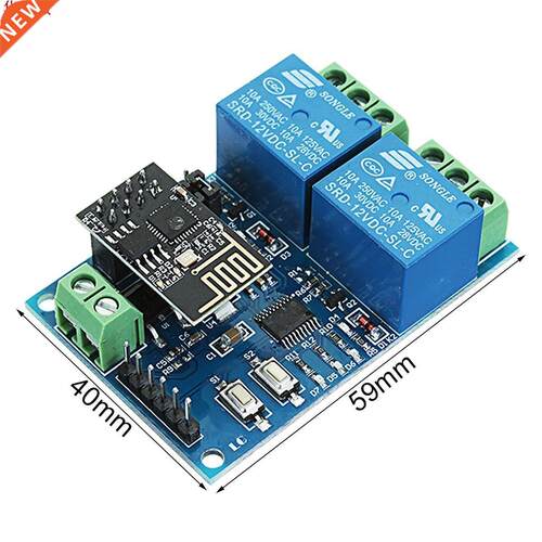 12V ESP8266 Dual WiFi Relay Module Internet Of Things Smart
