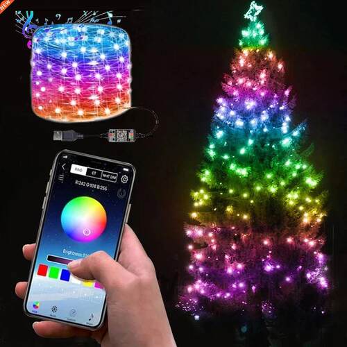 USB Christmas e Led String Lights with Phone Smart Bluetooth