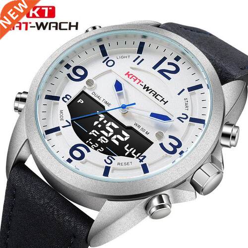 KAT WACH 1818 Double Time Zone Swim Men Sport Watch Digital