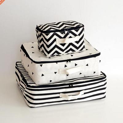 The New Brief Linen Cotton Waterproof Storage Box with Zippe