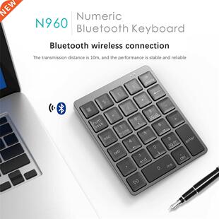 Bluetooth Wireless Keyboard Numeric Keypad Rechargeable 28Ke