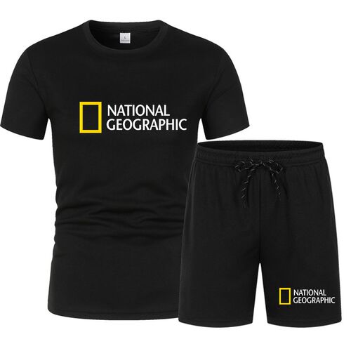 New National Geographic logo color printing. Men's sportswea