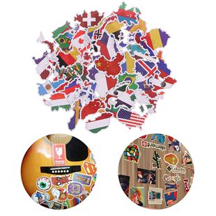 50X National Flags Stickers Toys Countries Map Sticker