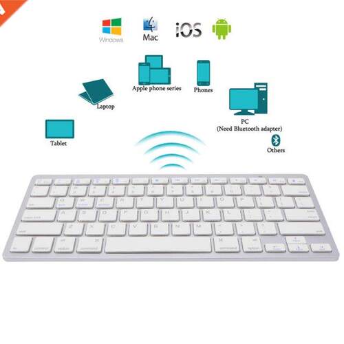 Ultra-Slim General Bluetooth Wireless Keyboard for PC ipad A