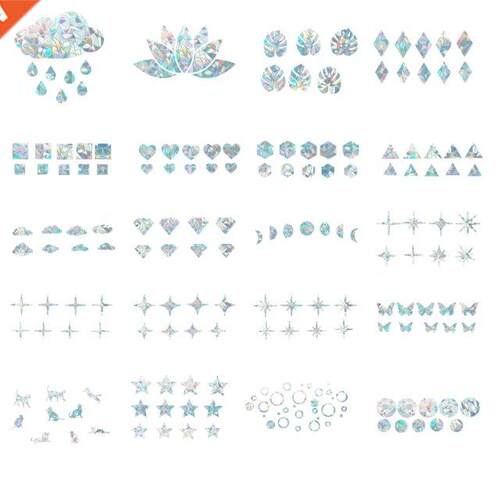 Window Privacy Film Static Clings 3D Rainbow Sun Catcher Wal