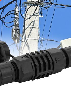 RJ45 Ethernet Connector Water Dust Proof RJ45 Adapter Black