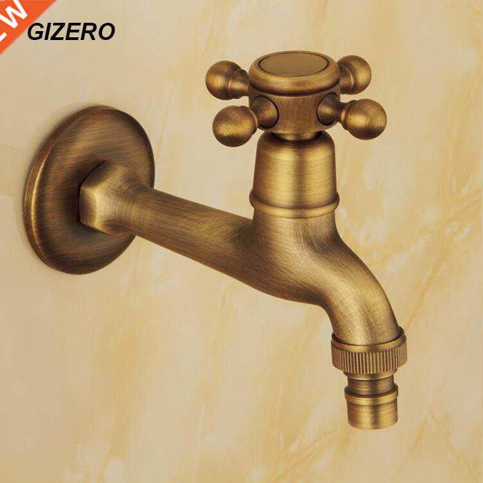 ntique Lundry Fucet Long Spout 100% Solid Brss Fshion - 实物图