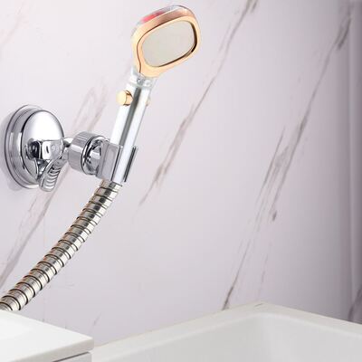 Wall Mounted Shower Head Holder Fixing Bracket Punch-free Va