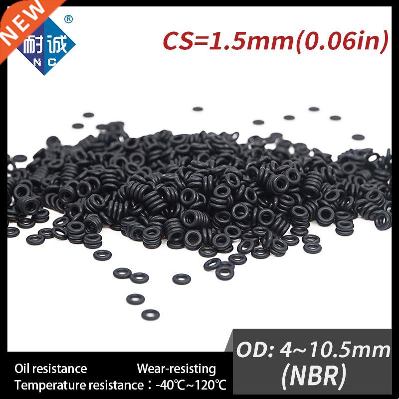 20PCS/Lot Ntrle Rubber Black NBR CS1.5mm OD4/4.5/5/5.5/6/6