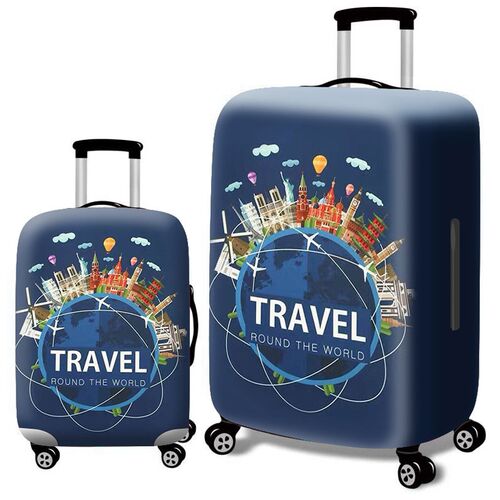 City Design Pattern Thicken Luggage Covers Trolley Suitcase