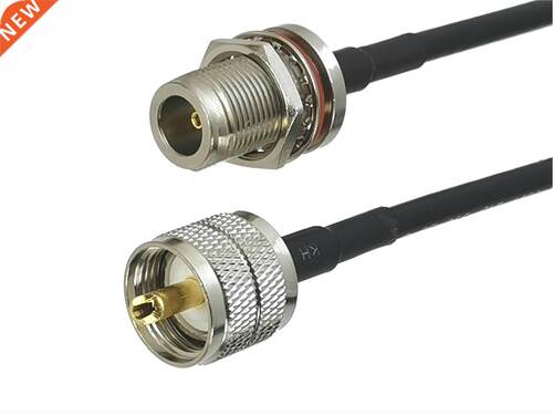 RG58 UHF PL259 Male plug to N Female jack Bulkhead Nut Conne