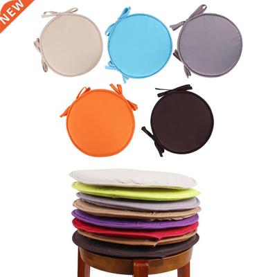 Round Chair Cushion Seat Cushion Solid Color Tie-on Pads Kit