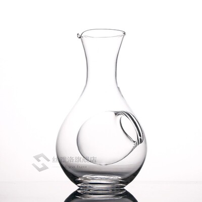 400ML Creative Glass Wine Bottle Hole Sake Glass Ice Jug Ham