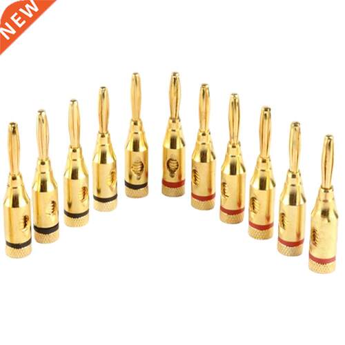 12Pcs Speaker Cale anana Plug No Welding 4MM Gold-plated A