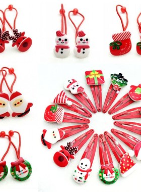 10Pcs Christmas Hair Accessories Kids Girl Candy Hairpin Bab