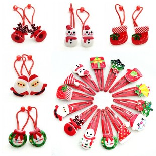 10Pcs Christmas Hair Accessories Kids Girl Candy Hairpin Bab