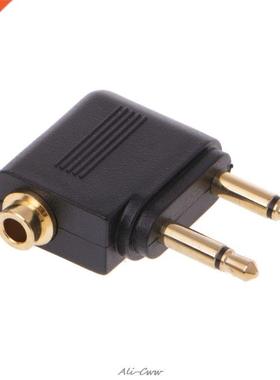 2pc Gold Nickel plated Air Plane 3.5mm Airplane Airline Head