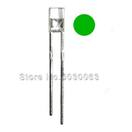 100pcs/lot 3MM flat head clear turn green No edge transpare